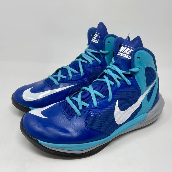 Nike Prime Hype DF Basketball Sneakers Mens 9 1/2 Blue White 3052 L.5.6 - Picture 6 of 13